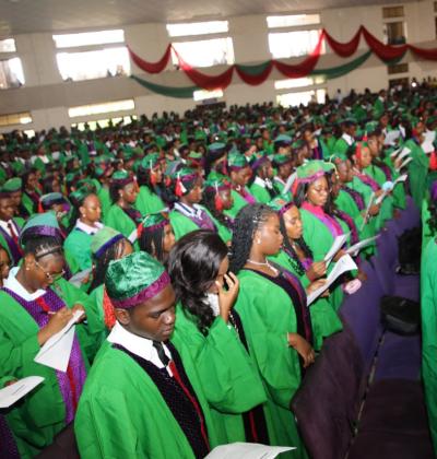 A Cross Section Of Matriculating Students Taking Their Matriculation Covenant