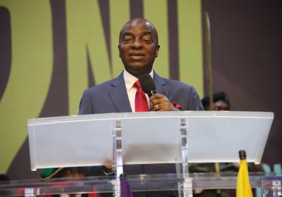 Chancellor Dr David O. Oyedepo Making His Remarks And Blessing The Assembly