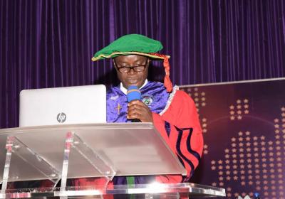 Professor Solomon U. Oranusi Delivering Covenants Universitys 28th Inaugural Lecture On The Topic Safe Food For Sustainable Development Of The Packets Of Microorganisms Guided By Divine Essence