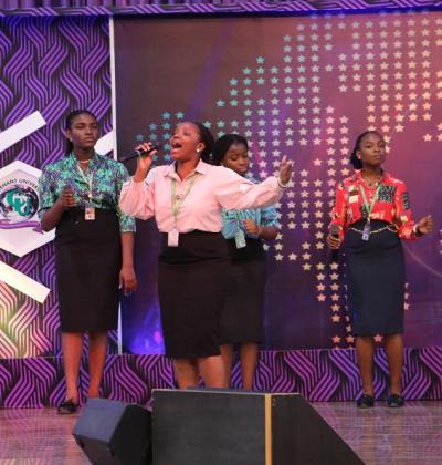 Members Of Covenant University Music Department Leading The Praise And Worship Session