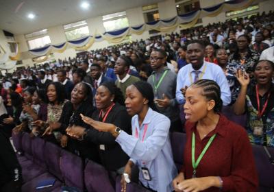 Another Cross Section Of Covenant University Students During A Praise Session