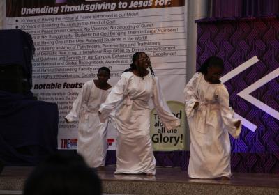 Another View Of Members Of Covenant University Theatre Group During Their Performance