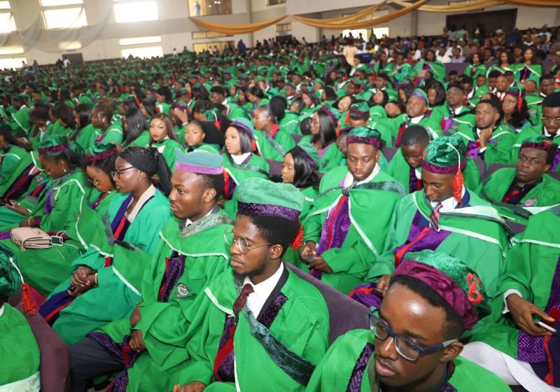 A cross section 2023 graduates being released