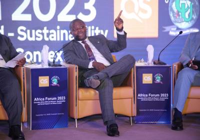 Vice Chancellor Professor Abiodun H. Adebayo Making His Point During The Debate