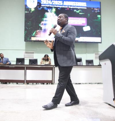 Director African Leadership Development Centre Professor Lanre Amodu Addressing The Parents