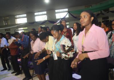 A Cross Section Of The Covenant University Choir During A Praise Session