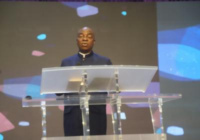 The Chancellor And Chairman Board Of Regents Covenant University Dr. David Olaniyi Oyedepo Giving His Charge And Blessing The Congregation The Chancellor And Chairman Board Of Regents Covenant University Dr. David Olaniyi Oyedepo Giving His Charge And Blessing The Congregation