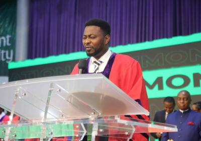 Covenant University Chaplain Pastor Seun Olubajo Leading The Opening Prayer