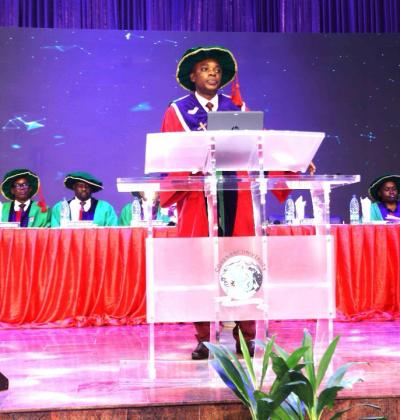 Professor Akan B. Williams Delivering Covenant Universitys 34th Inaugural Lecture