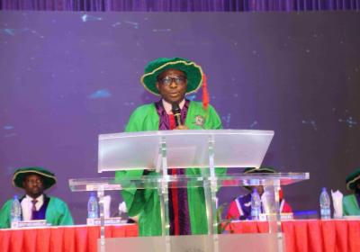 Vice Chancellor Professor Timothy Anake Giving His Remarks Vice Chancellor Professor Timothy Anake Giving His Remarks